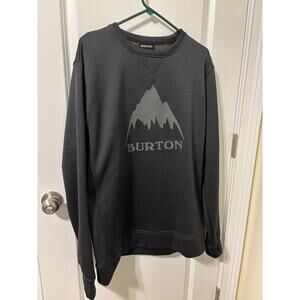 Burton Men’s Oak Crewneck Sweatshirt Sz Xl fleece lined mountain heathered black